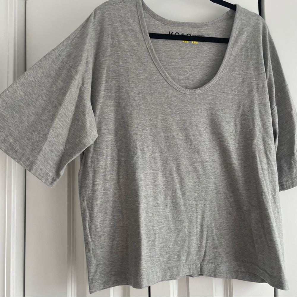Koto Drapey Wide Neck Tee